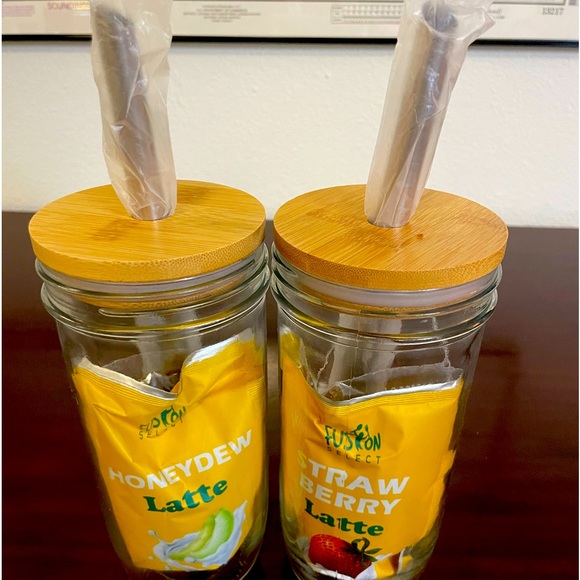 Fusion Select Other - Fusion Select pair of Bubble tea glasses comes with a straw cleaner